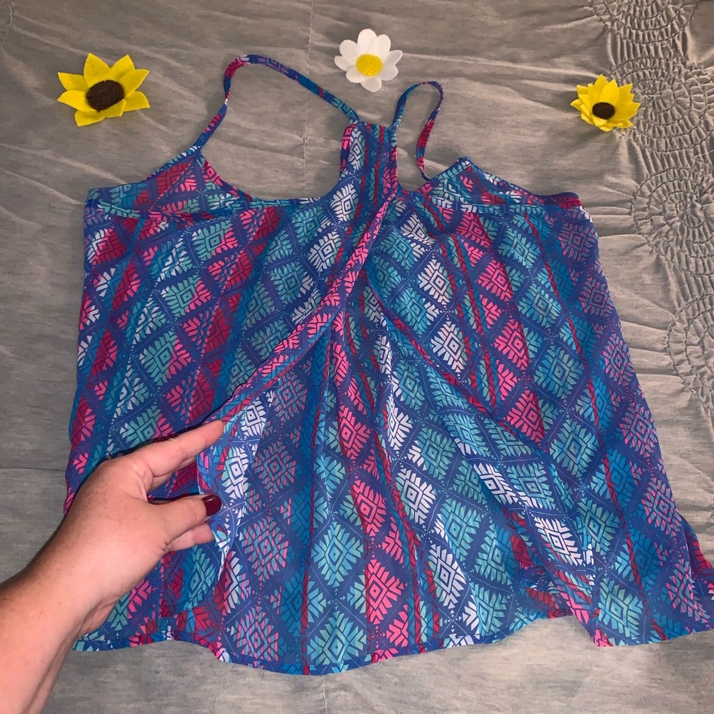 Sheer Razor Back Tank Top - Picture 2 of 3